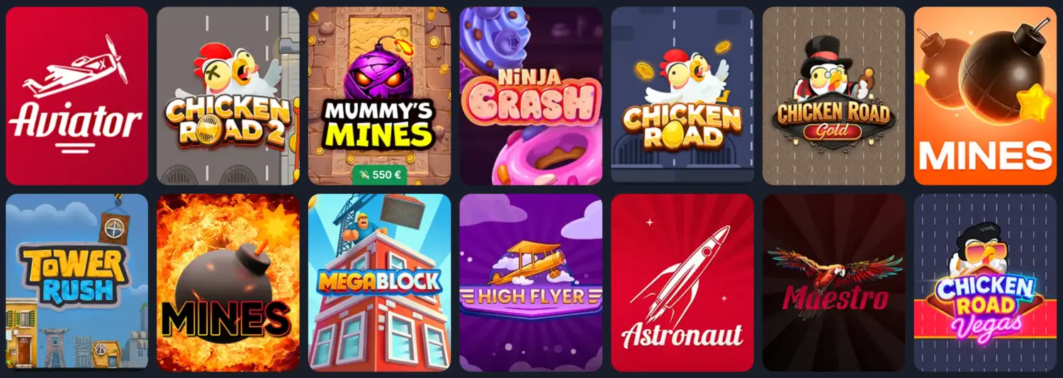 Spielangebot im Beef Casino